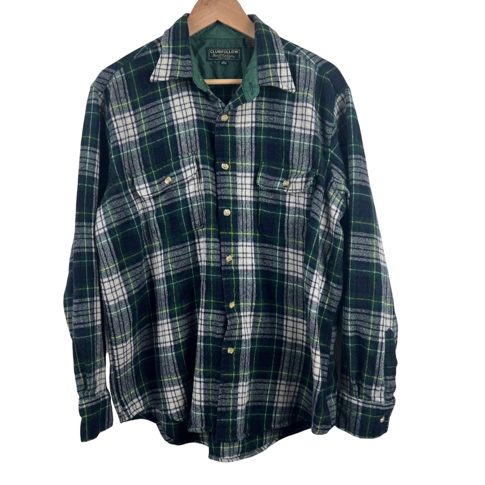 Clubfellow Marshall Field & Company Plaid Wool Blend Vintage Shirt XL Heritage‎